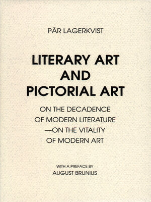 cover image of LITERARY ART AND PICTORIAL ART